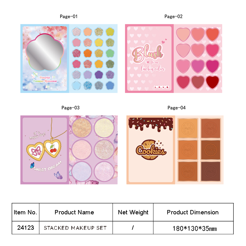 堆叠彩妆套装混合调色板阴影化妆品套装makeup眼影盘化妆品腮红修容粉饼新手套装