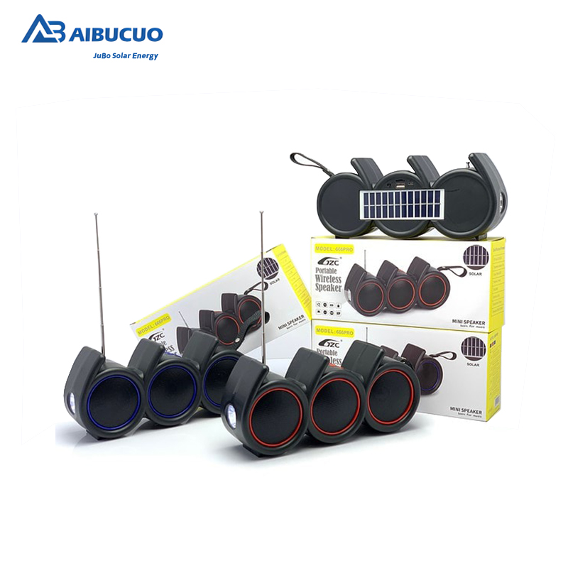 AIBUCUO 666PRO brand high-quality guarantee, emergency outdoor lighting, solar radio, MP3 song player, Bluetooth speaker, mobile portable, USB charging speaker details Picture
