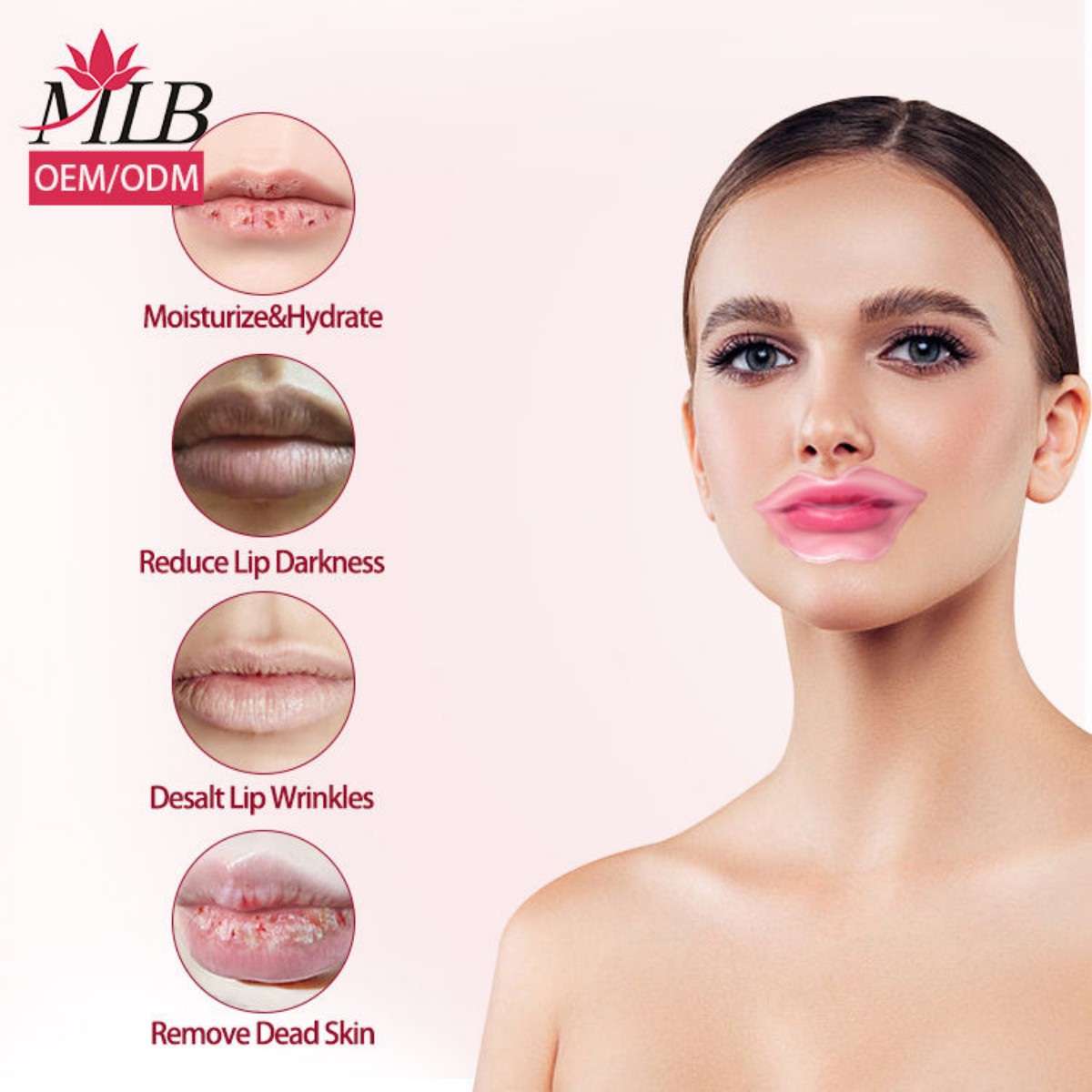 Lip Care Hydraulic Soothing Sleep Lip Mask, Cherry-shaped collagen Crystal Pink beauty Lip Mask 6g Specification image