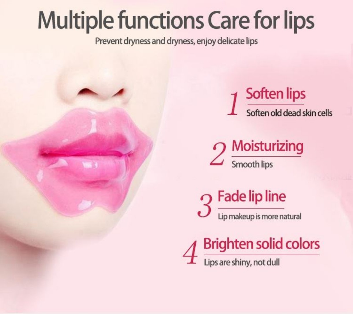 Collagen Crystal White Gel Eye and Lip Mask: 5g Aluminum Bag White Small Mouth Shape Oral Beauty Mask (Customizable) Item Picture