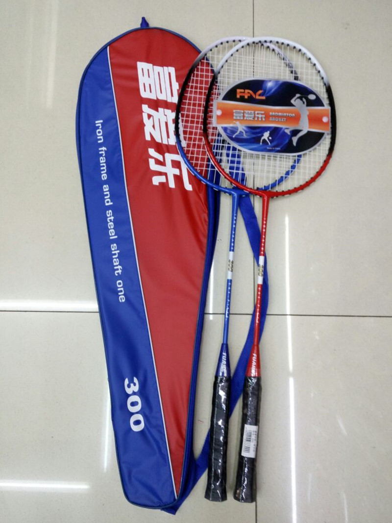 Factory direct sales of badminton rackets 300 pieces, all-in-one badminton rackets, double rackets, customized export badminton rackets