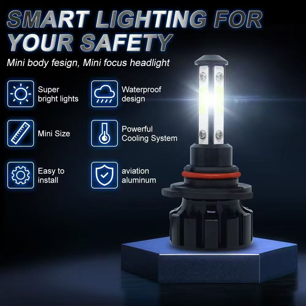 V5 automotive LED headlights 80W focused strong light source manufacturer direct shipment H4 H7 new product launch promotion Specification drawing