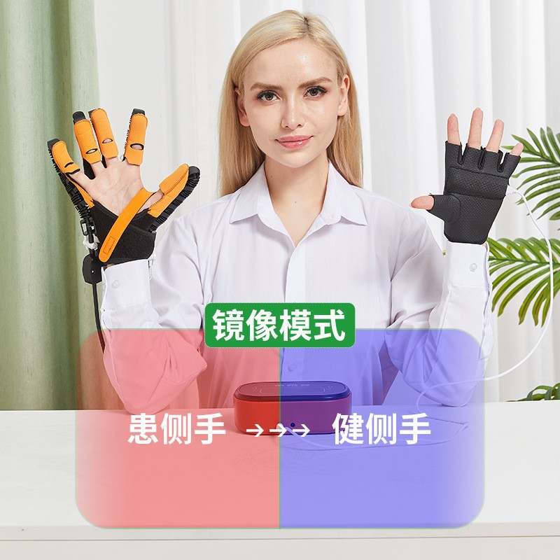 Cross-border exclusive hemiplegic intelligent robot rehabilitation gloves and equipment, hand function five-finger exercise tools, health medical care products detail image 3