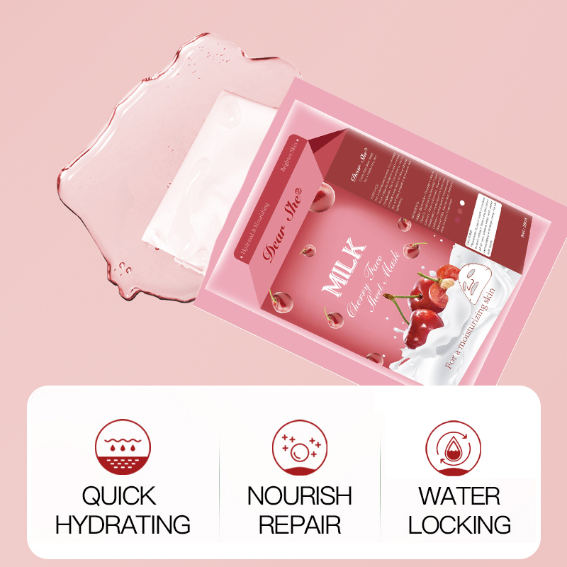 Dear she Fruit mask, Cherry Milk Box, Brightening, Moisturizing, Nourishing and Hydrating Facial mask, Cross-border foreign trade details Picture