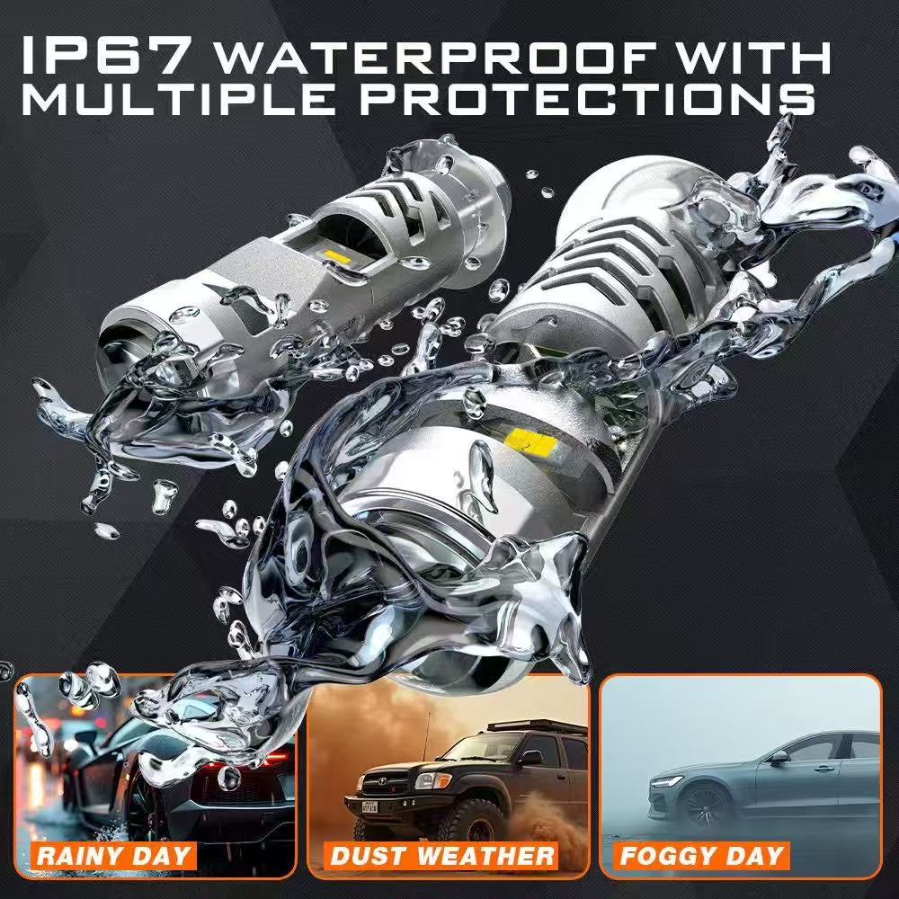 The newly designed 28W lens electric vehicle LED headlight P15D, lens motorcycle light T19, and the popular export product H6M Specification image