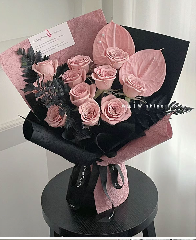 Xihua Nong Stone-patterned paper, fresh flower wrapping paper, kraft paper, bouquet wrapping paper, diy flower shop, wholesale of floral art materials pic 8