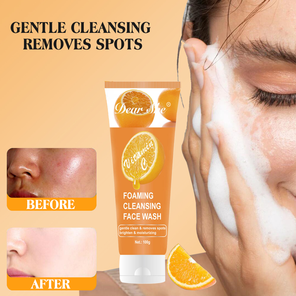 Factory direct sales, customizable in full English Dear she Vitamin C VC Amino Acid Gentle Facial Cleanser, cross-border export wholesale Item Picture