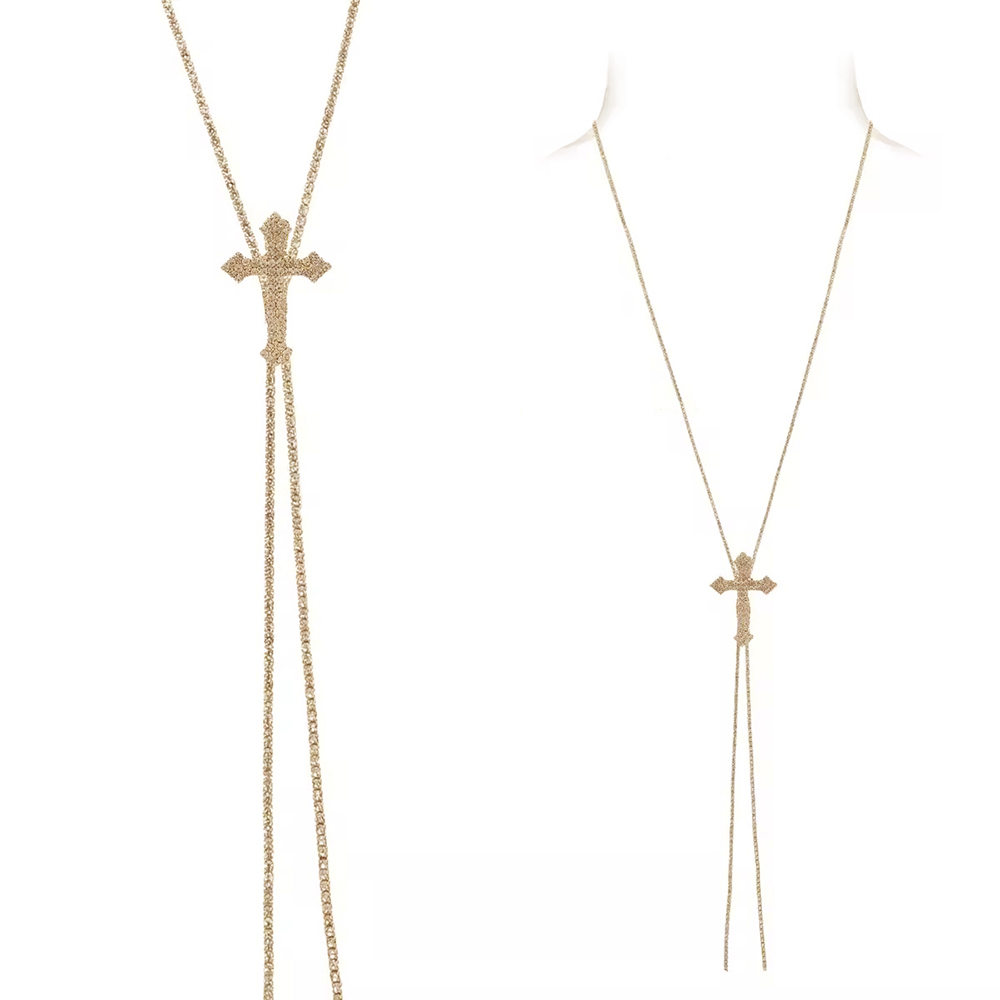 A popular long sweater chain for cross-border trade with sliding adjustment, featuring heart-shaped five-pointed stars, rhinestone and zircon, and full diamonds. It is a shining Amazon trendy necklace accessory Application Scenario