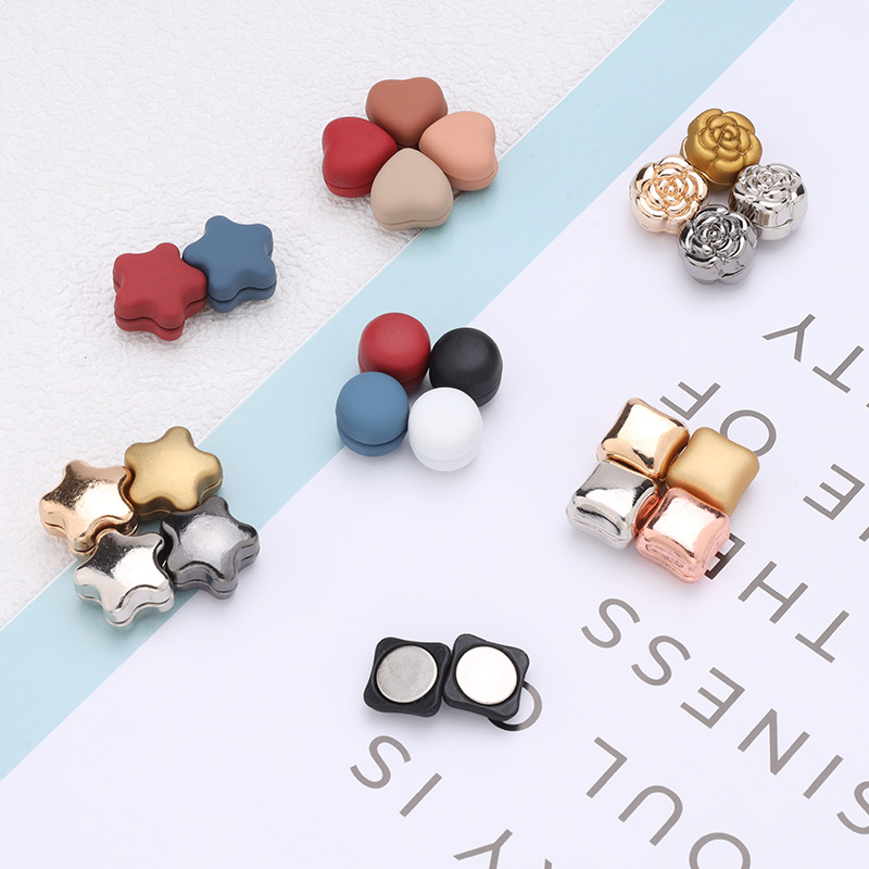 Cross-border love magnetic clasp for headscarves, scarves, silk scarves, shawls, brooches, accessories, neckline anti-glare magnetic clasp