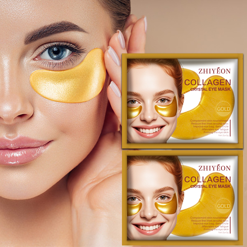 Gold Collagen Skin Care Crystal Hypochloric Acid Eye Pad: 3g Gel Deep Moisturizing Eye Mask (Improve Dark Circles)