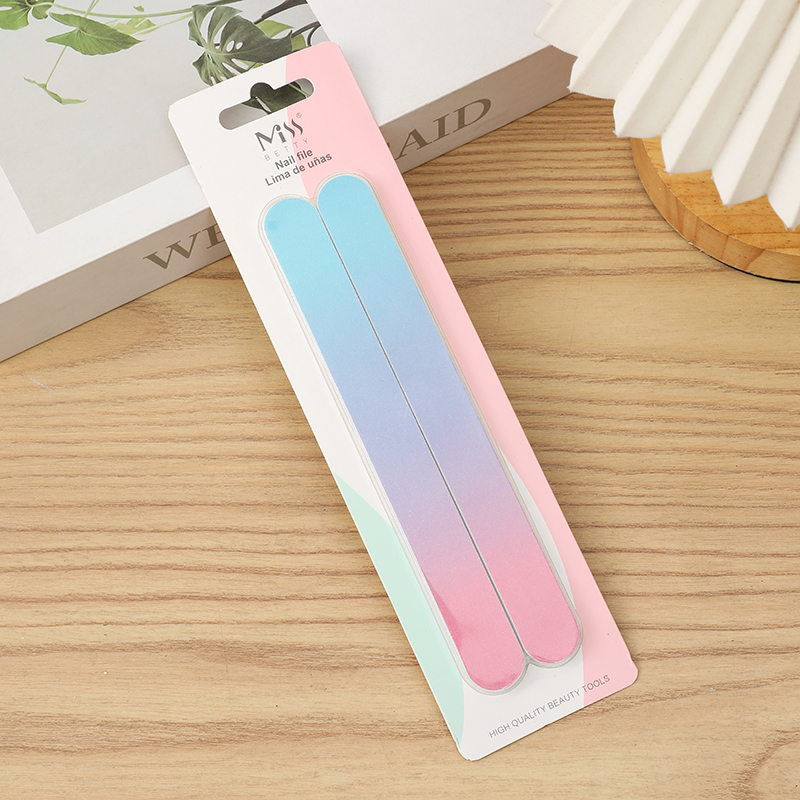厂家源头直销热销双面卡纸吸塑泡壳包装美妆工具指甲打磨专用指甲锉2支装