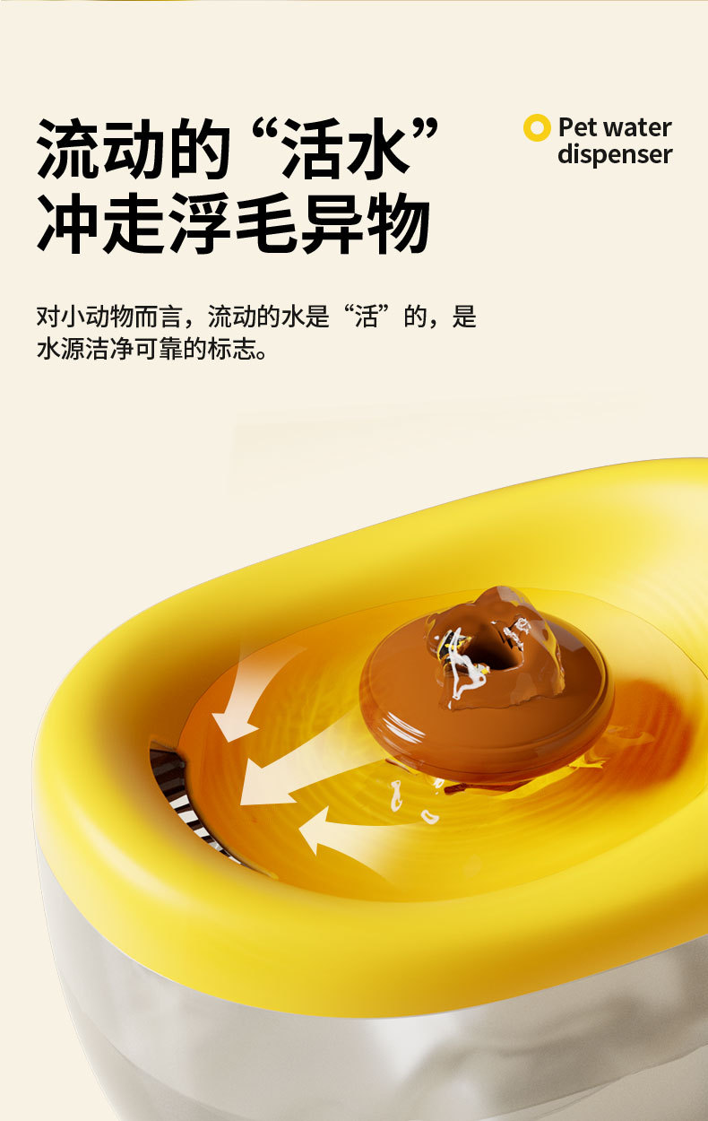 猫咪饮水机,循环过滤流动水宠物自动喂水器,插电喝水器,饮水器详情3