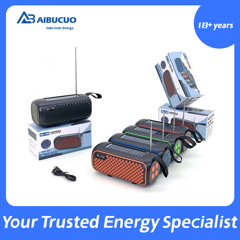 The new AIBUCUO GL-118 solar portable Bluetooth speaker, single-speaker subwoofer, radio and audio system, is a bestseller in Africa