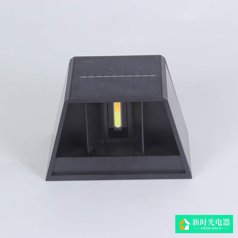 NEWD Cross-border new wall lamps, outdoor waterproof garden, villa balcony, home courtyard fence, step solar wall lamp, UL solar panel, solar lamp clip, solar charging lamp clip, outdoor solar lamp Specification image