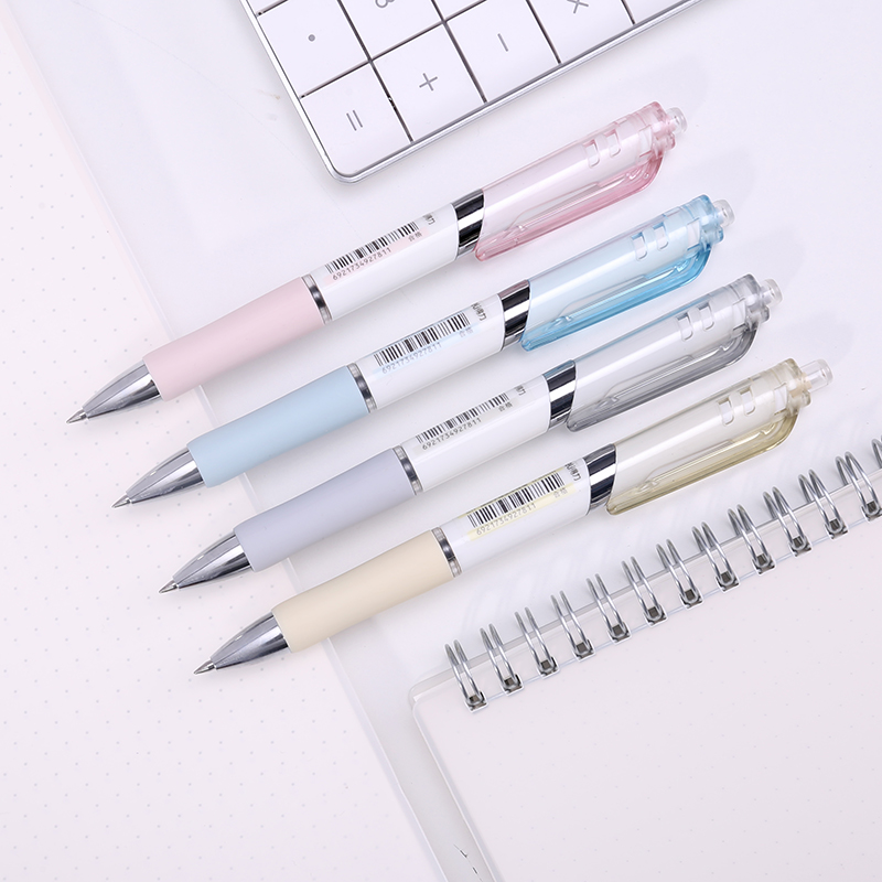 Deli 0.5mm bullet S11 color pen barrel black ink office student problem-solving gel pen Specification image