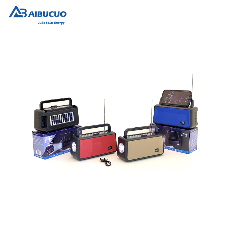 AIBUCUO Jubo brand African best-selling outdoor lighting solar speaker, MP3 song player, Bluetooth speaker, mobile and portable, USB charging port, preferred Bluetooth speaker Specification image