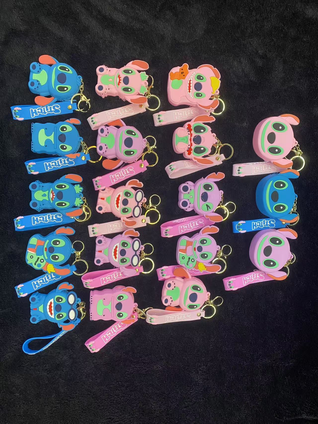 爆款跨境卡通动漫史迪仔硅胶捏捏包包