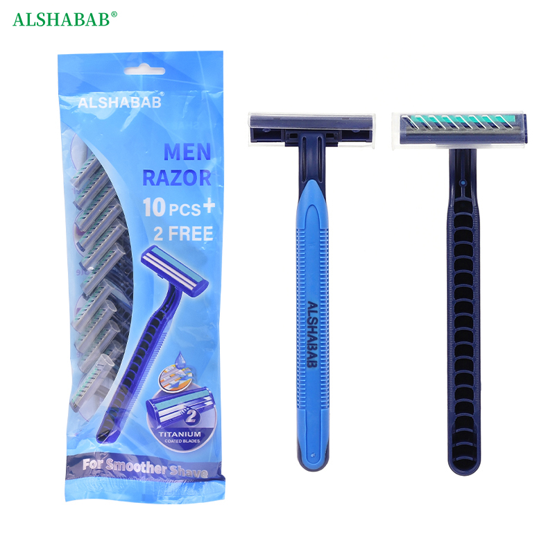 ALSHABAB Jipai Factory Direct sale double-layer stainless steel blade manual disposable razor, suitable for both men and women, facial and armpit personal care shaving knife