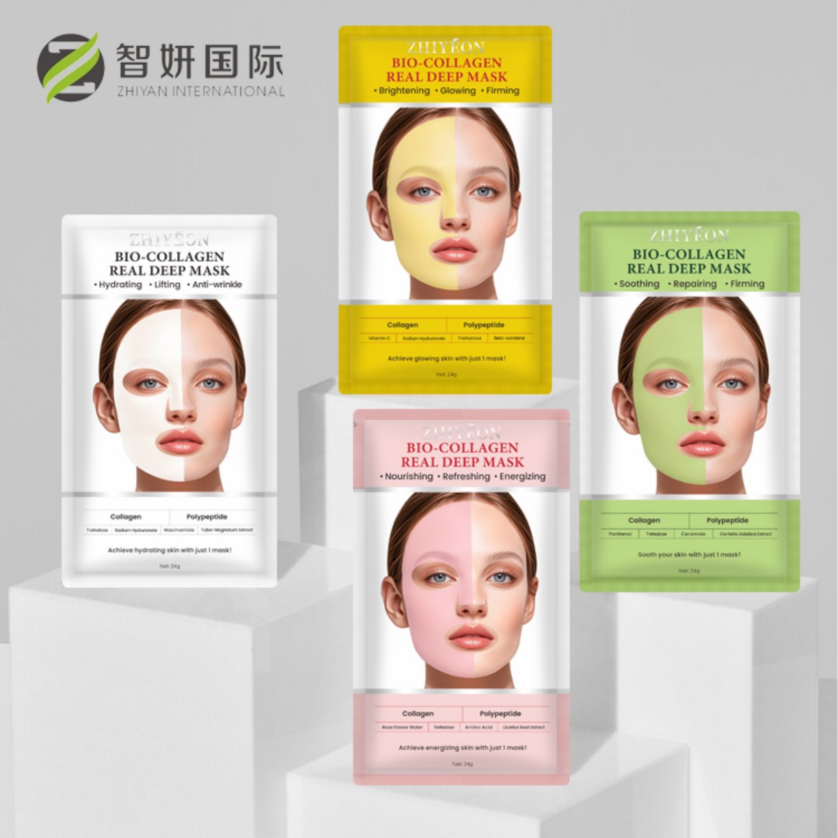 Flat white to transparent deep moisturizing bio-collagen overnight sleep mask, suitable for all body masks, whitening and penetrating collagen mask details Picture