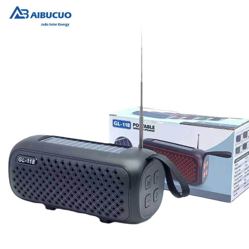 The new AIBUCUO GL-118 solar portable Bluetooth speaker, single-speaker subwoofer, radio and audio system, is a bestseller in Africa Application Scenario