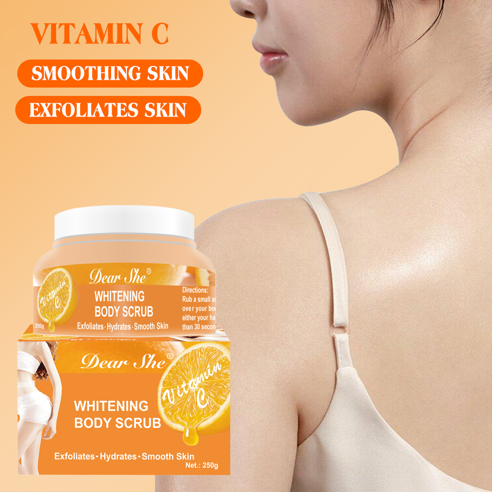 跨境厂家按需定制品牌OEM/ODMDear she VC香橙 去角质净肤磨砂膏清洁身体
