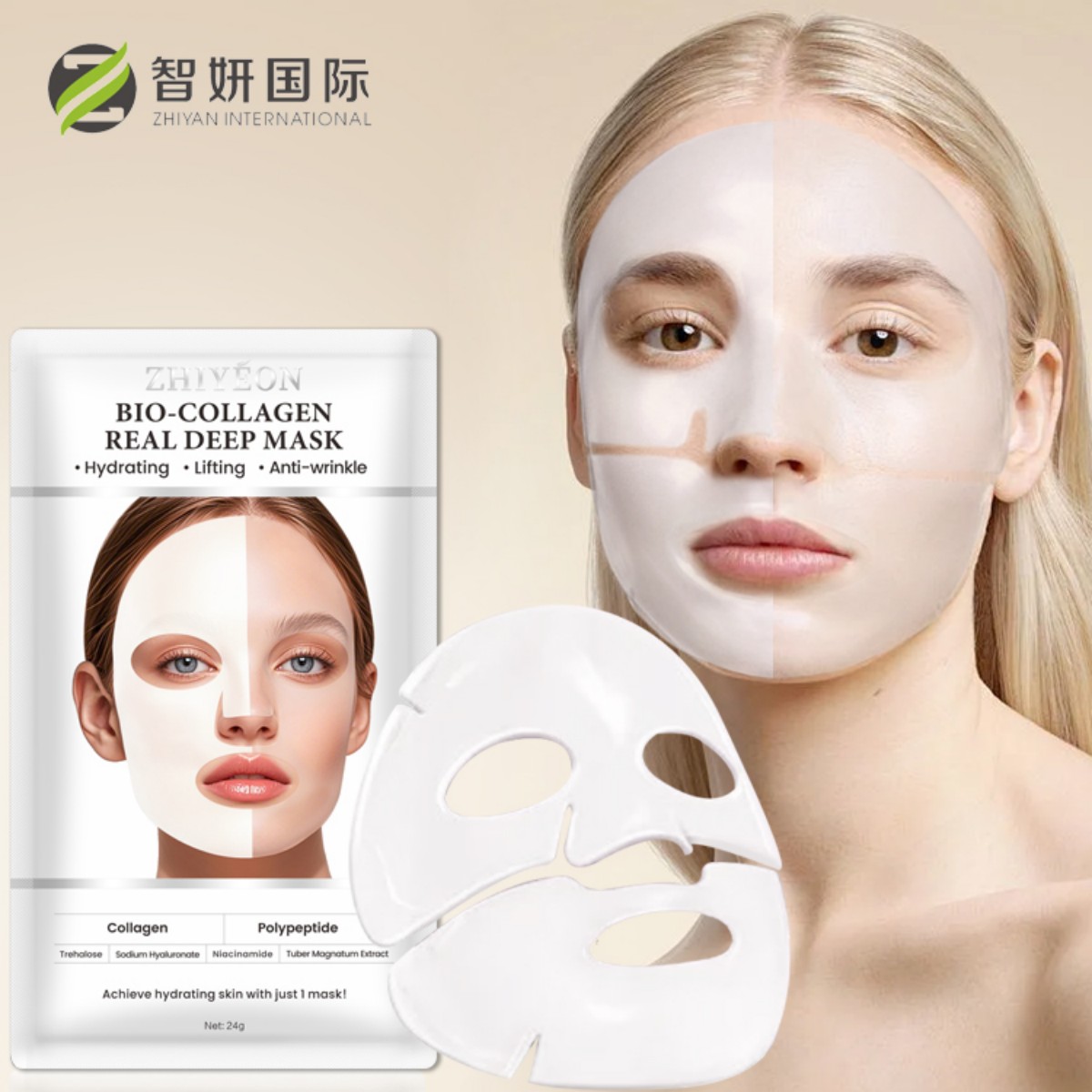 Flat white to transparent deep moisturizing bio-collagen overnight sleep mask, suitable for all body masks, whitening and penetrating collagen mask Application Scenario