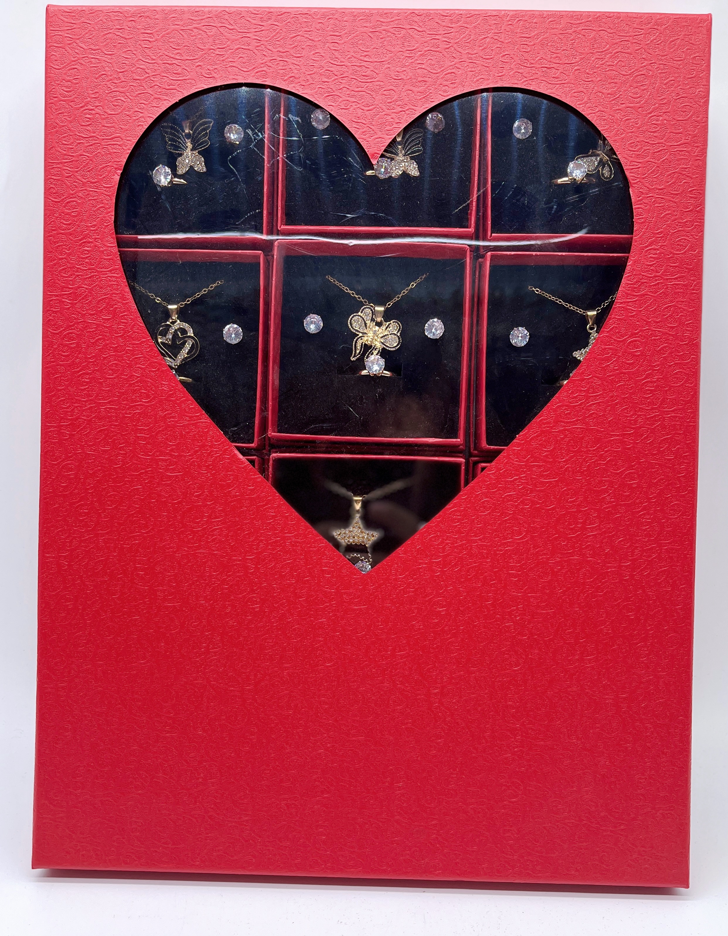 Earring necklace set for women, Korean version, niche design, fresh and sweet country style, flower oil drip necklace Specification image