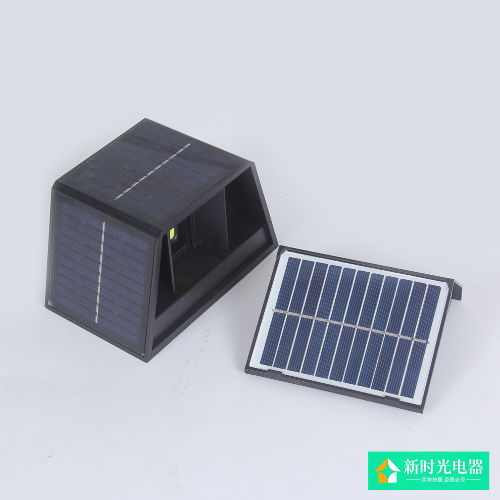 NEWD Cross-border new wall lamps, outdoor waterproof garden, villa balcony, home courtyard fence, step solar wall lamp, UL solar panel, solar lamp clip, solar charging lamp clip, outdoor solar lamp details Picture