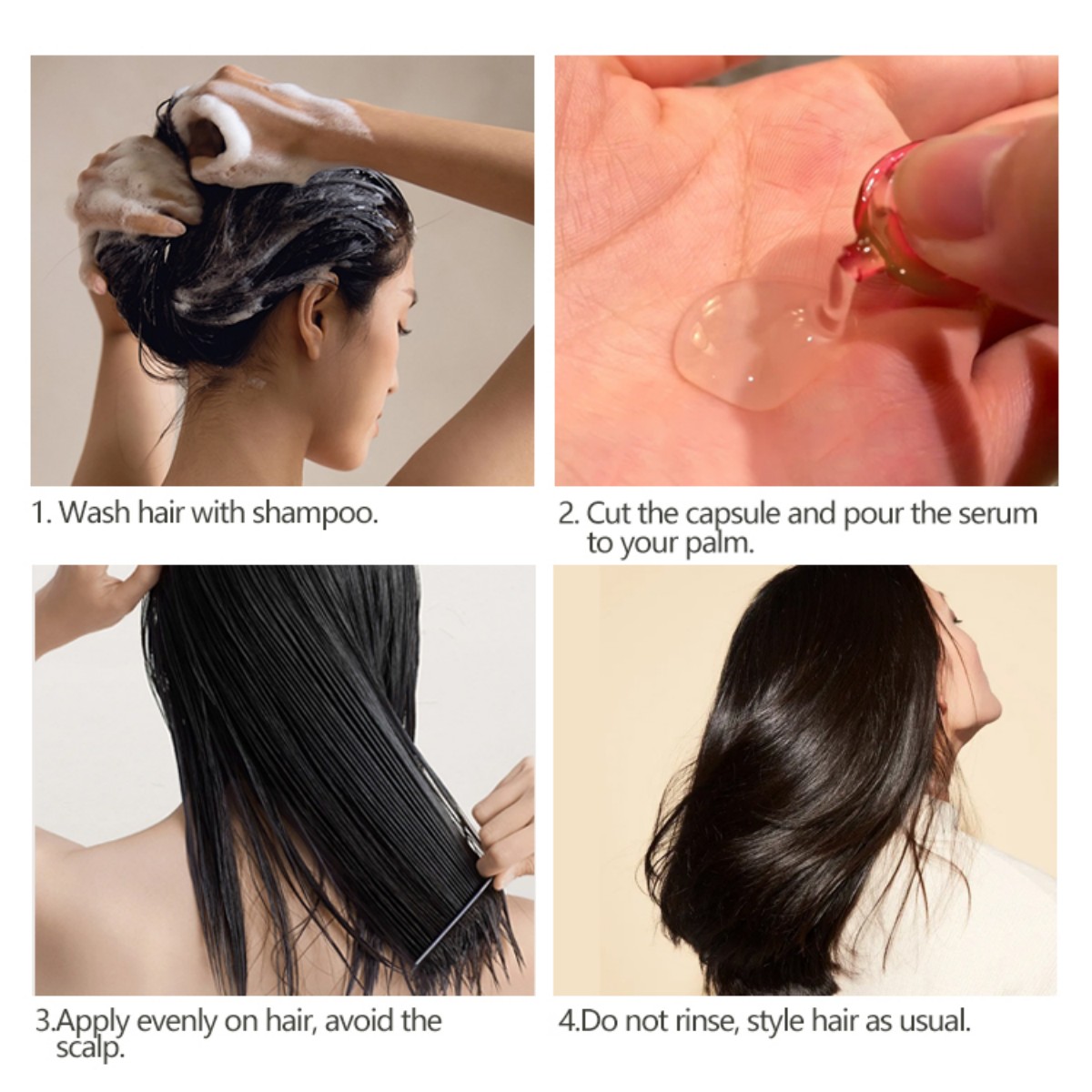 Skailie 10 Capsules/Tablet Hair Oil Capsules Essence: Repairing and Softening Hair Care Essence Capsules (Anti-Frizz, Brightening, Portable Tablet Pack) Item Picture