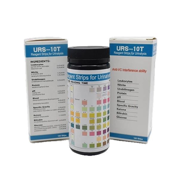 Cross-border URS-10T urine analysis test strips, PH detection test strips, specific gravity protein test 10-in-1 test strips detail image 3