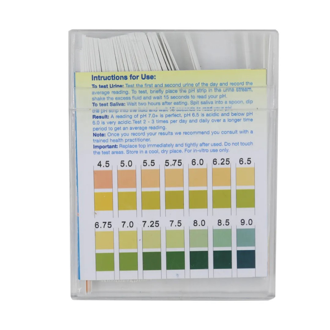 The new version of PH test paper with a pH range of 4.5 to 9.0 and a grade of 0.25 is used to test the acidity and alkalinity of water and saliva liquids Application Scenario