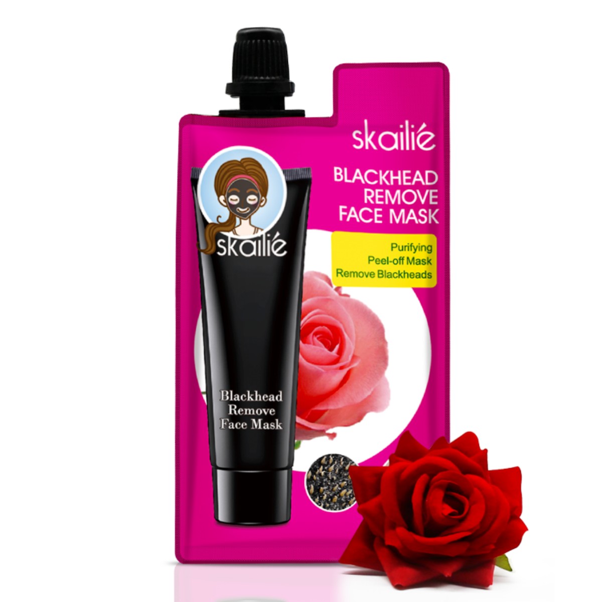Wholesale price! Skailie Bamboo Charcoal Blackhead Mask 12g portable set tights pores, gently peels off without irritation