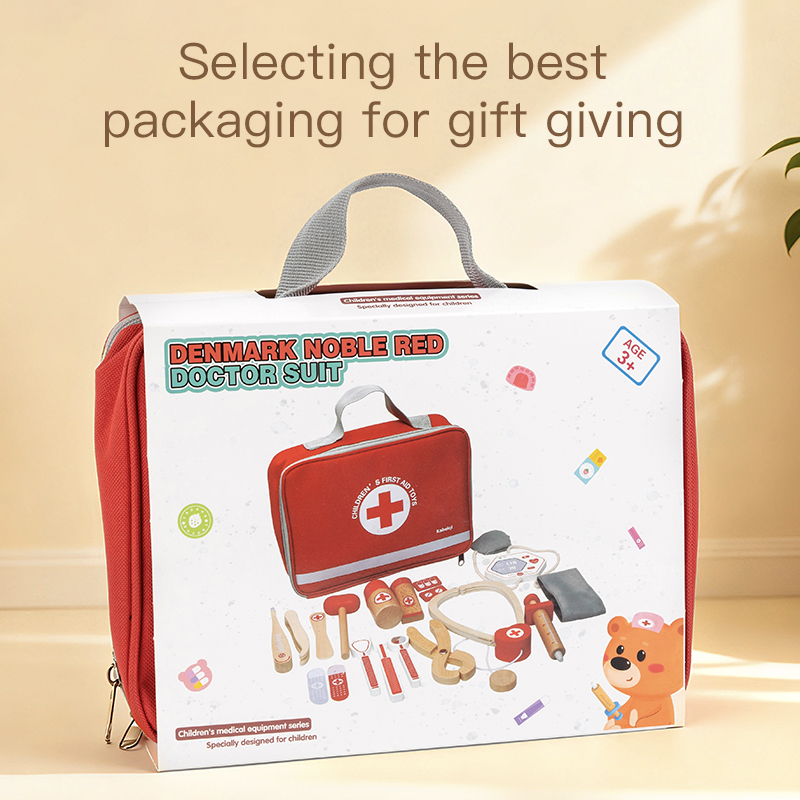 Early education simulation house, Danish noble red medicine box set, role-playing educational toy set, kindergarten corner exit, CPC CE EN71 certificate Item Picture