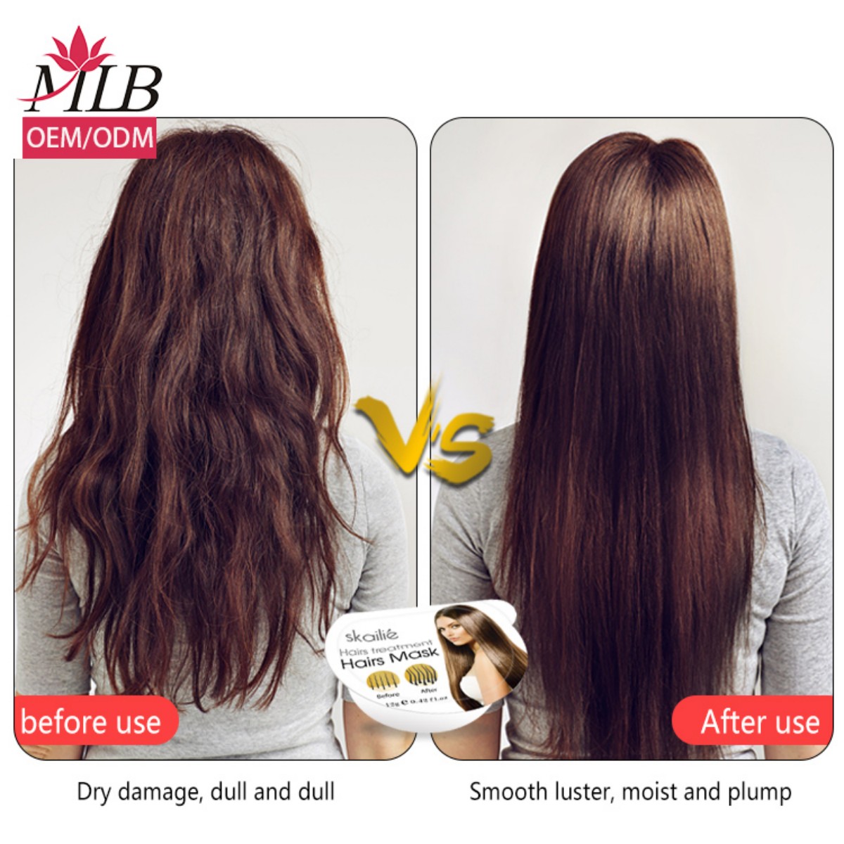 kailie 35g Brightening and Strengthening Hair Mask - Collagen Keratin Hair Care spa Hair Mask (Coconut Avocado + Moroccan Argan Oil · Private Label Specification image