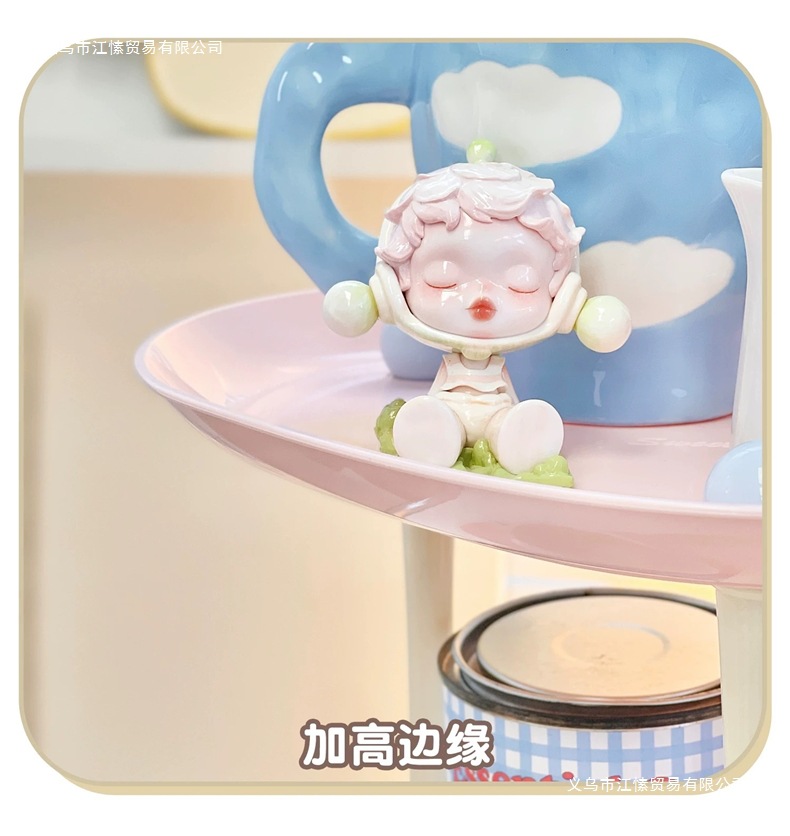S137-1071 Love Tray Storage Rack, Cream Style Storage and Organization Rack, Household Water Cup Rack, Snack Rack, Tea Tray Storage Rack, Storage Rack, Kitchen Storage rack detail image 4