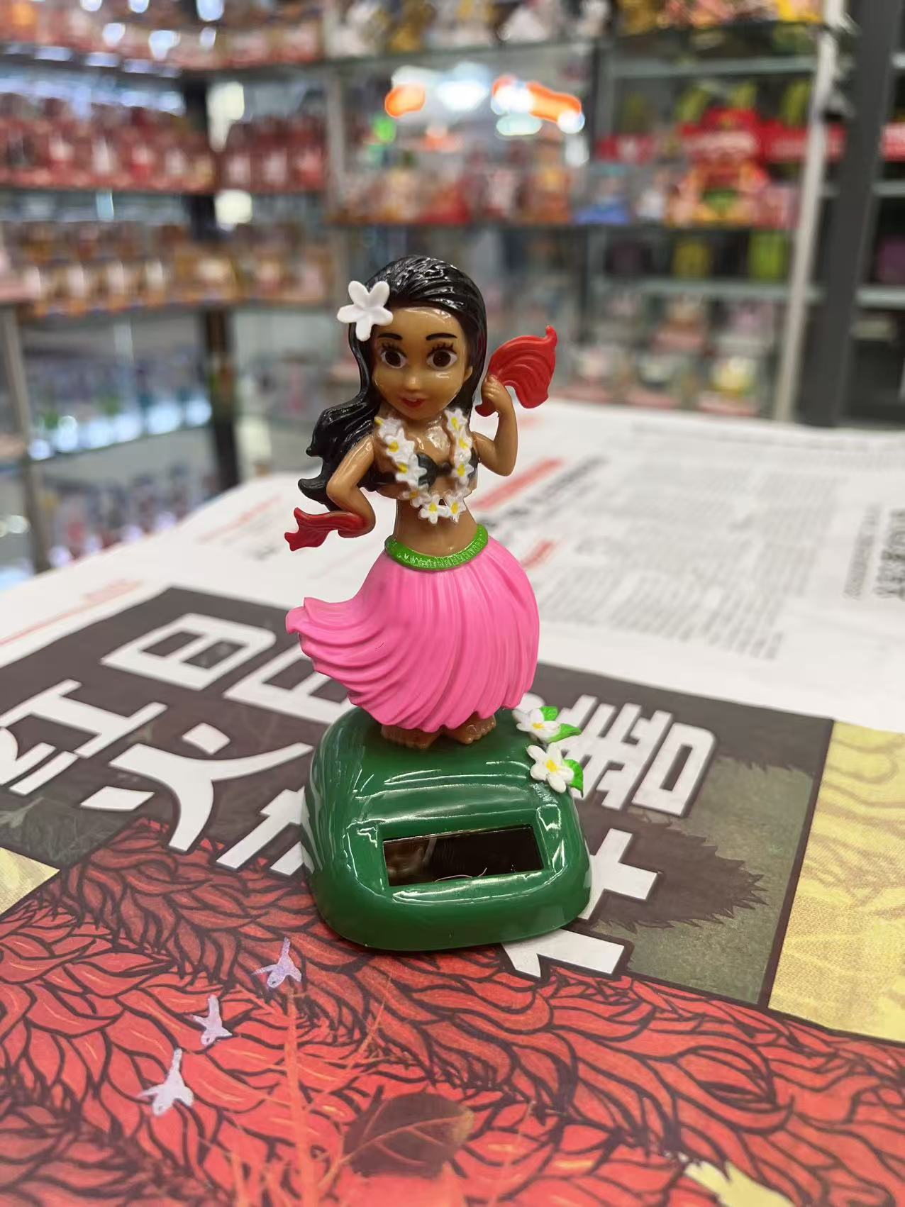 太阳能摇摆夏威夷女孩车载饰品创意卡通汽车摆件礼品欧洲摇摆裙详情4