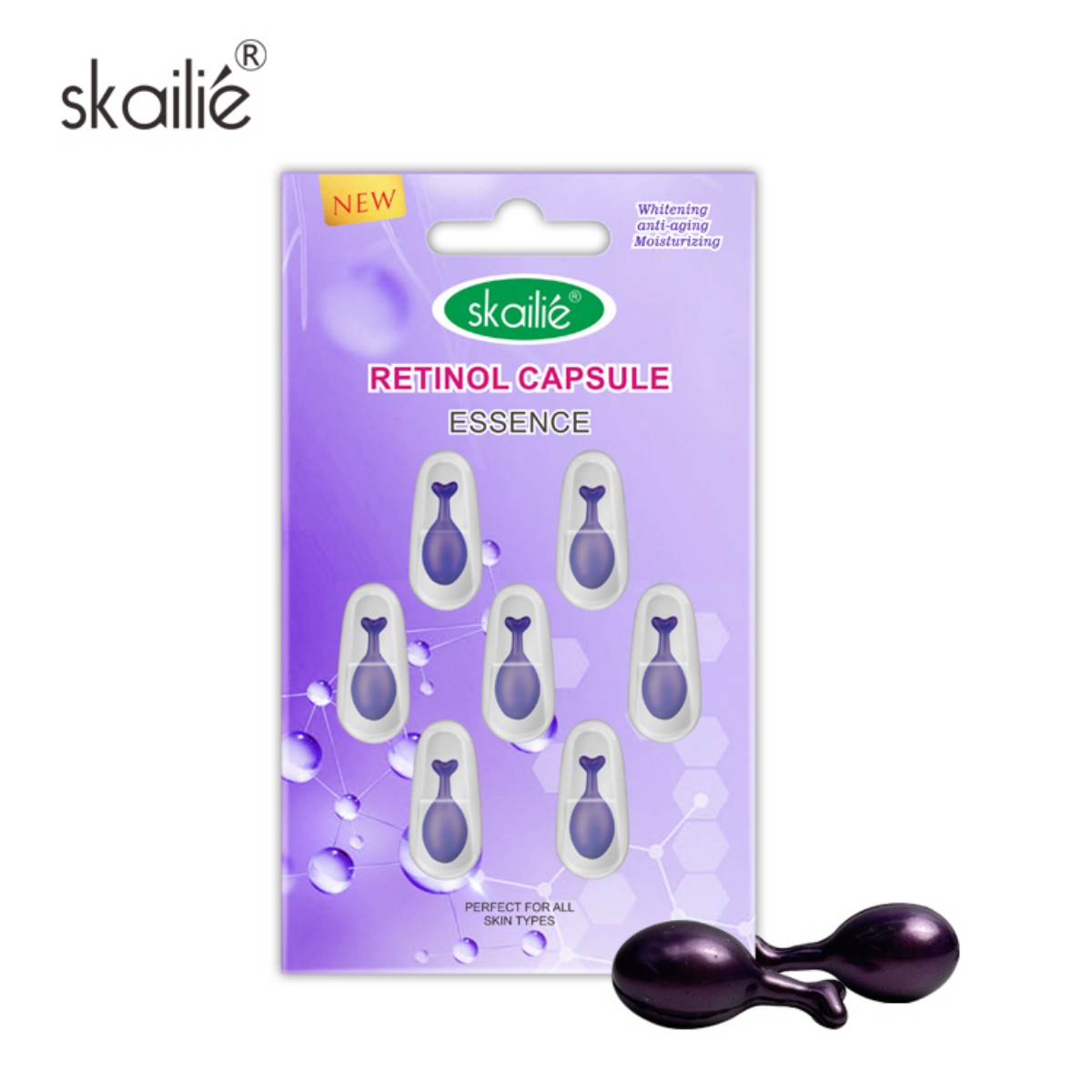 Skailie 7 كبسولة الريتينول/رقائق جوهر الوجه । المضادة سكينر ضيق وشم الخفيف إلى الوجه للعطر كبسولات المقوى رقائق (الفقرة محمولة) details Picture