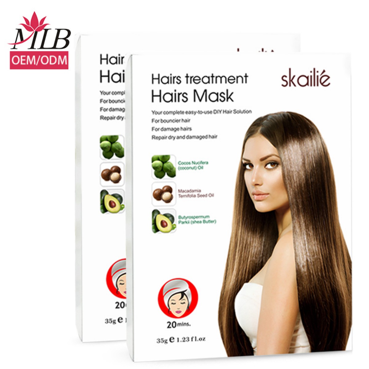 kailie 35g Brightening and Strengthening Hair Mask - Collagen Keratin Hair Care spa Hair Mask (Coconut Avocado + Moroccan Argan Oil · Private Label