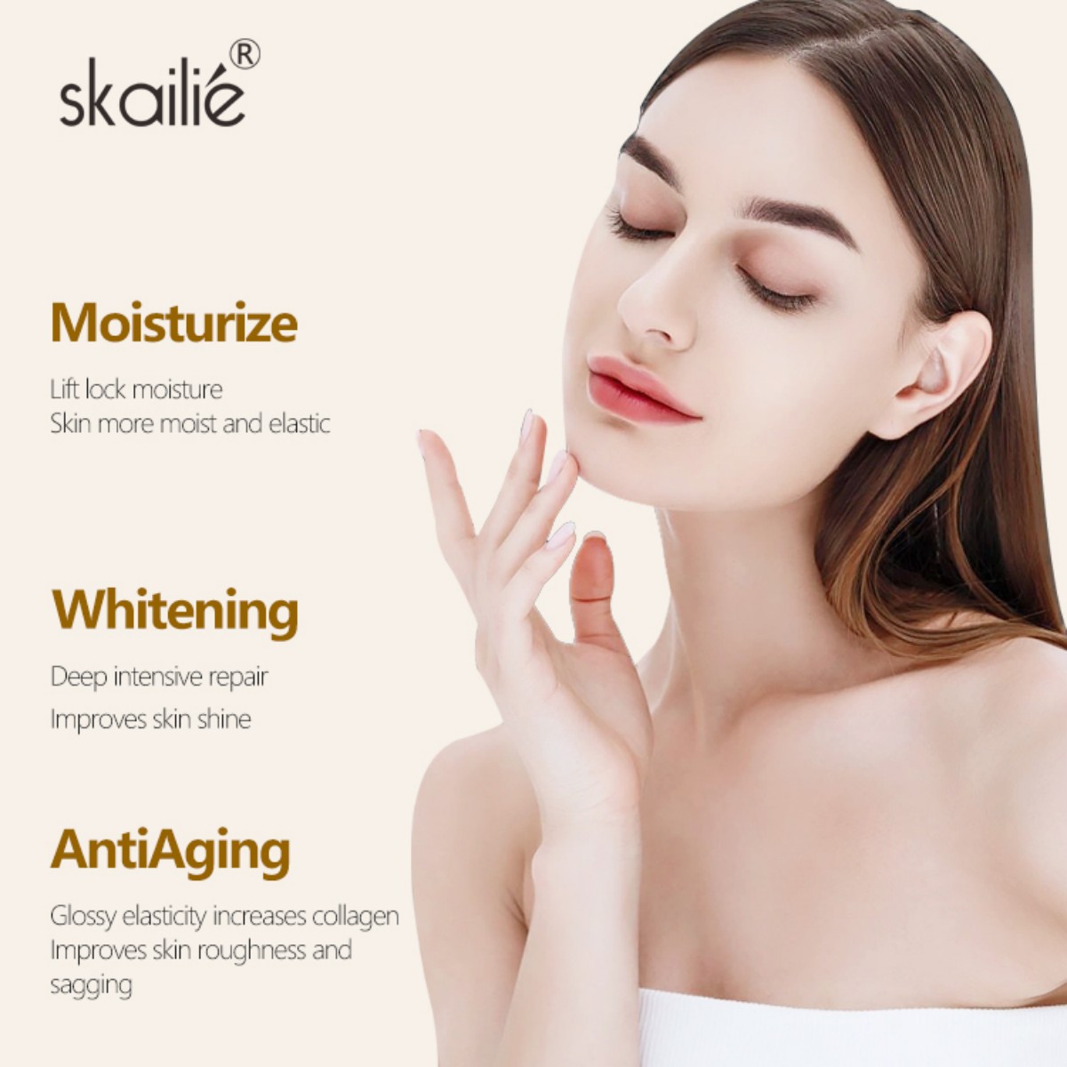 Skailie 7 Capsules/Tablets of VC Essence Capsules: Wholesale Facial Vitamin C Essence Capsules (Golden Moisturizing Facial Serum Capsules · Special for Skin Care) Application Scenario