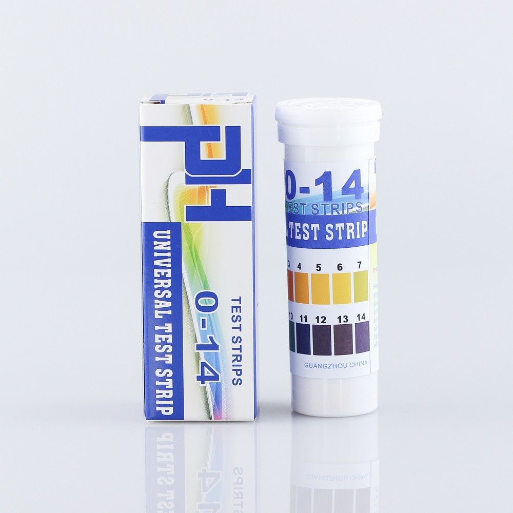 150 acid-base test strips in a cylinder, 0-14 wide range test strips, single-color test for water quality and aqueous solutions
