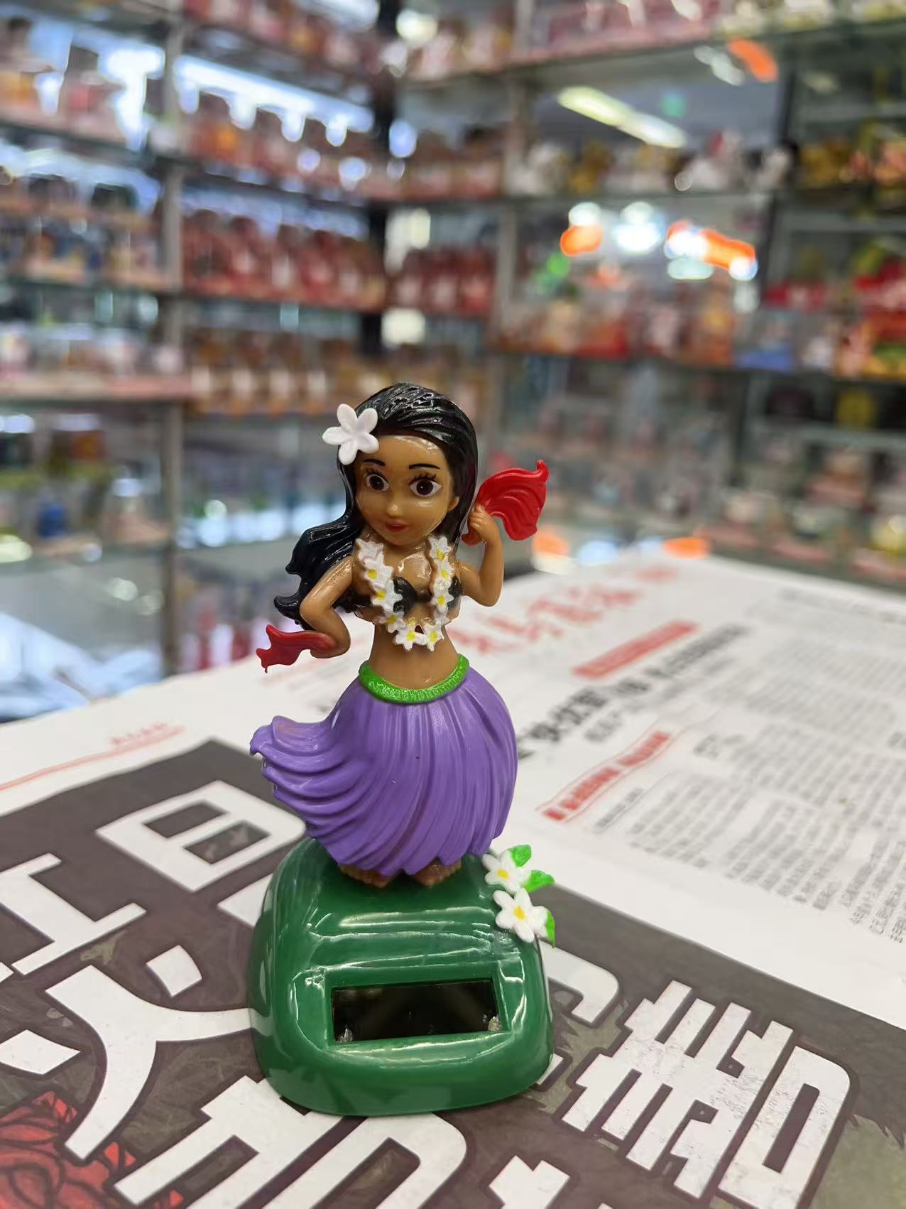 太阳能摇摆夏威夷女孩车载饰品创意卡通汽车摆件礼品欧洲摇摆裙详情5