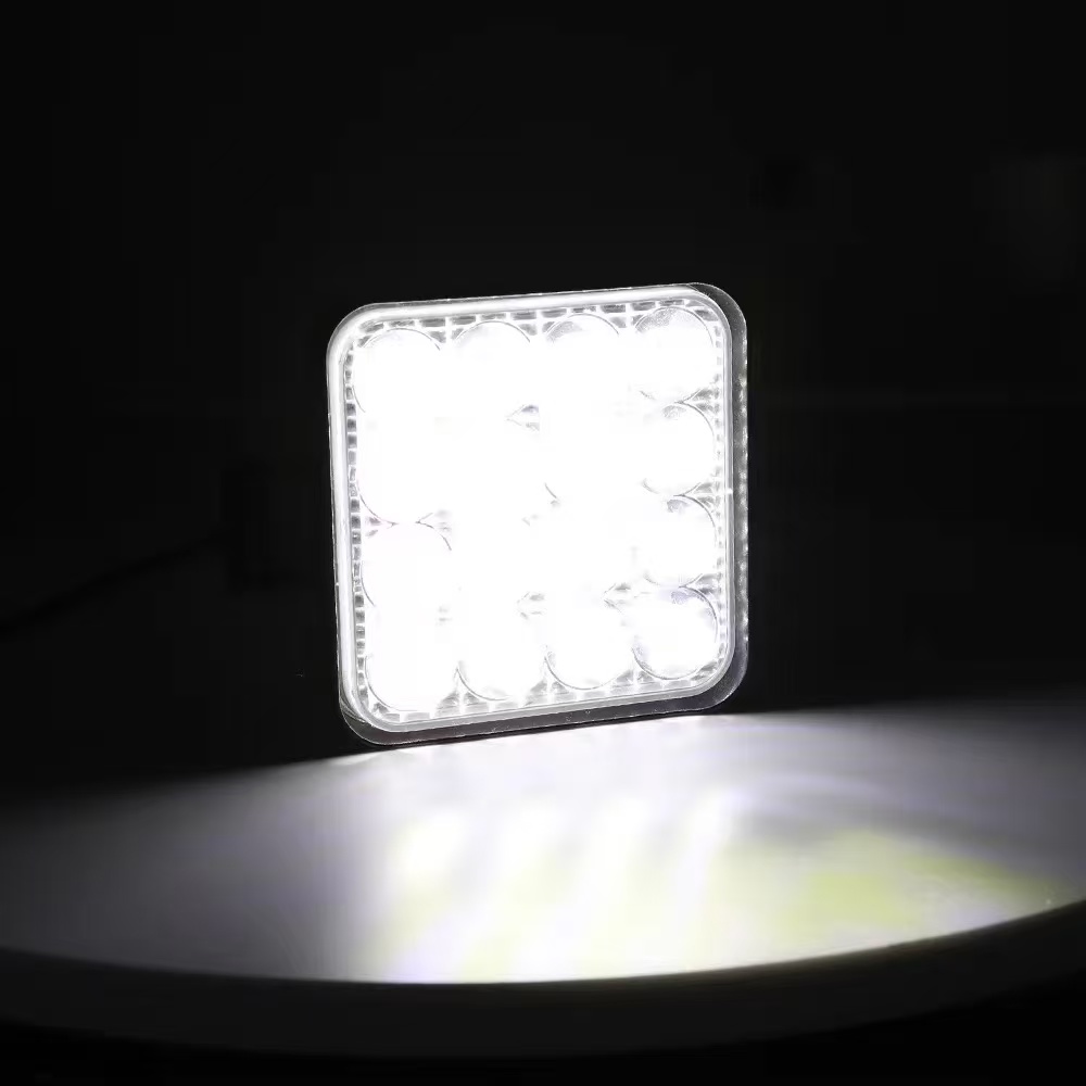 Mini 16-bead 48w led work light for automobiles, auxiliary spotlights for off-road vehicle modification projects, forklift headlights Item Picture