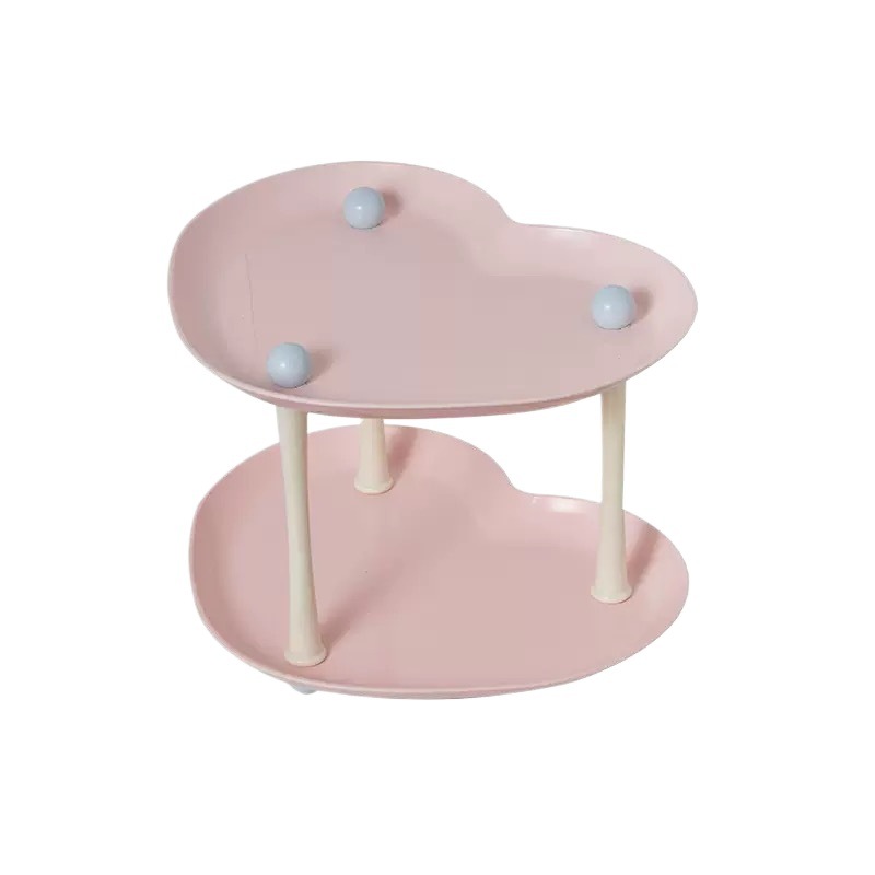 S137-1071 Love Tray Storage Rack, Cream Style Storage and Organization Rack, Household Water Cup Rack, Snack Rack, Tea Tray Storage Rack, Storage Rack, Kitchen Storage rack Specification image
