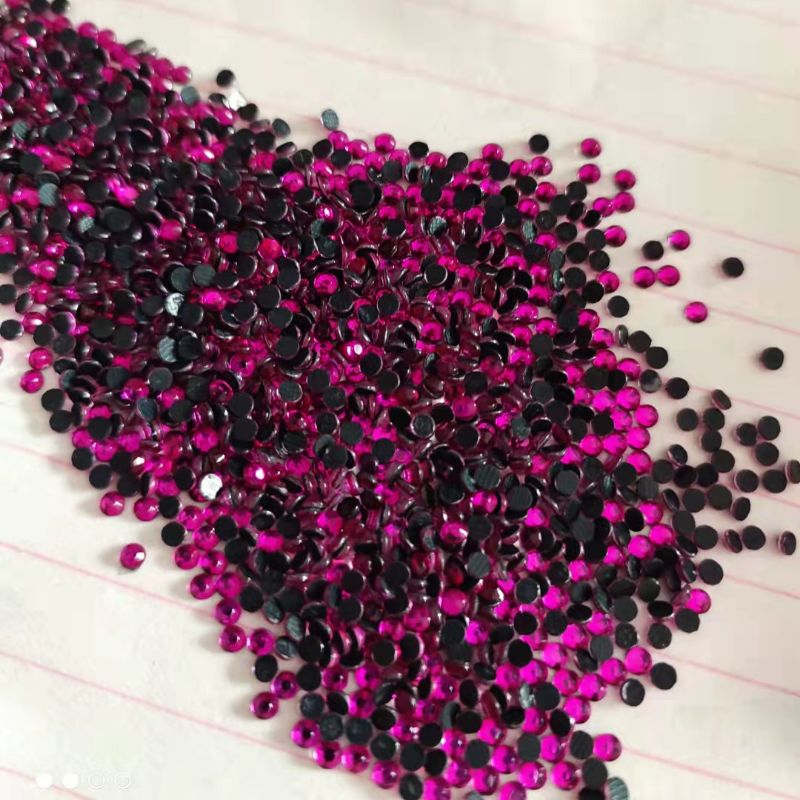 玫红色烫钻平底烫钻服装辅料烫钻玫红色