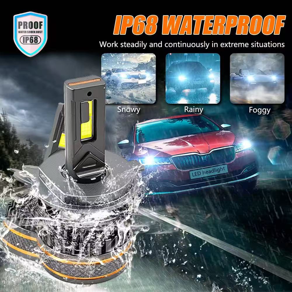 Xinhui Guang high-power automotive LED headlights, high-brightness and focused 120W waterproof modified headlights, universal high and low beam integrated lamps pic 5