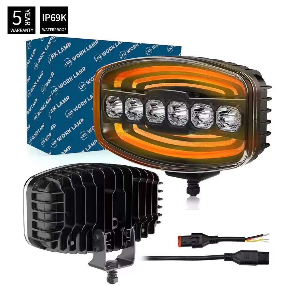 New LED European truck top high-power searchlight spotlights 12V and 24V focused auxiliary truck headlights details Picture