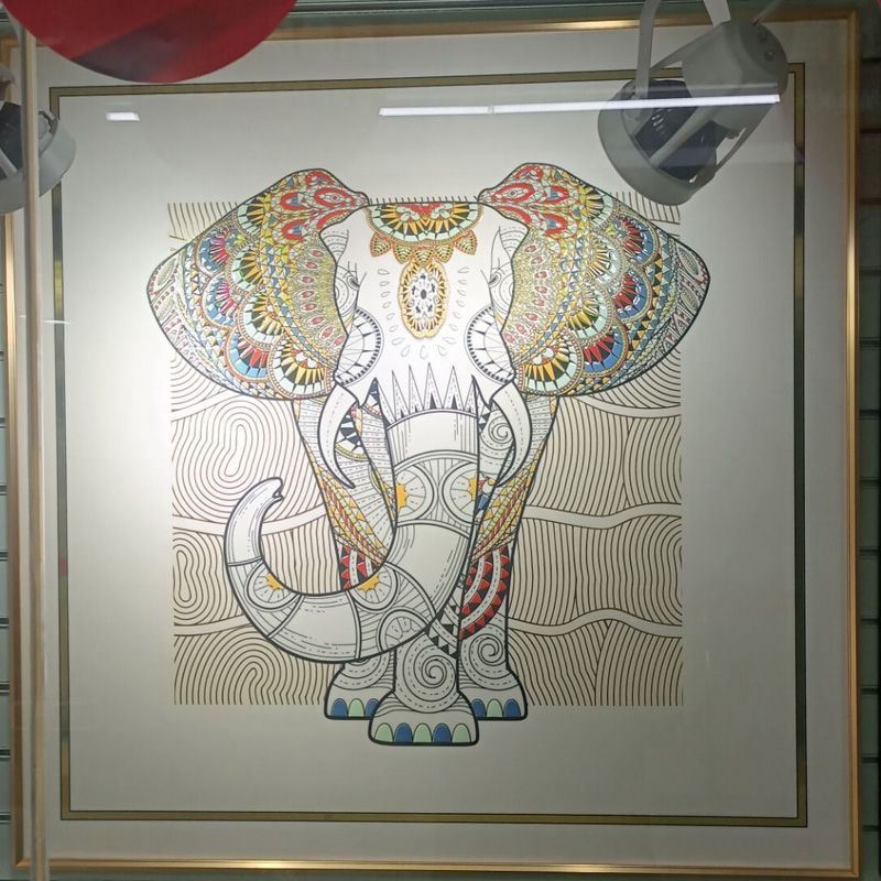 装饰画/铁艺/唐卡/屋内挂画/玄关画新中式细节图