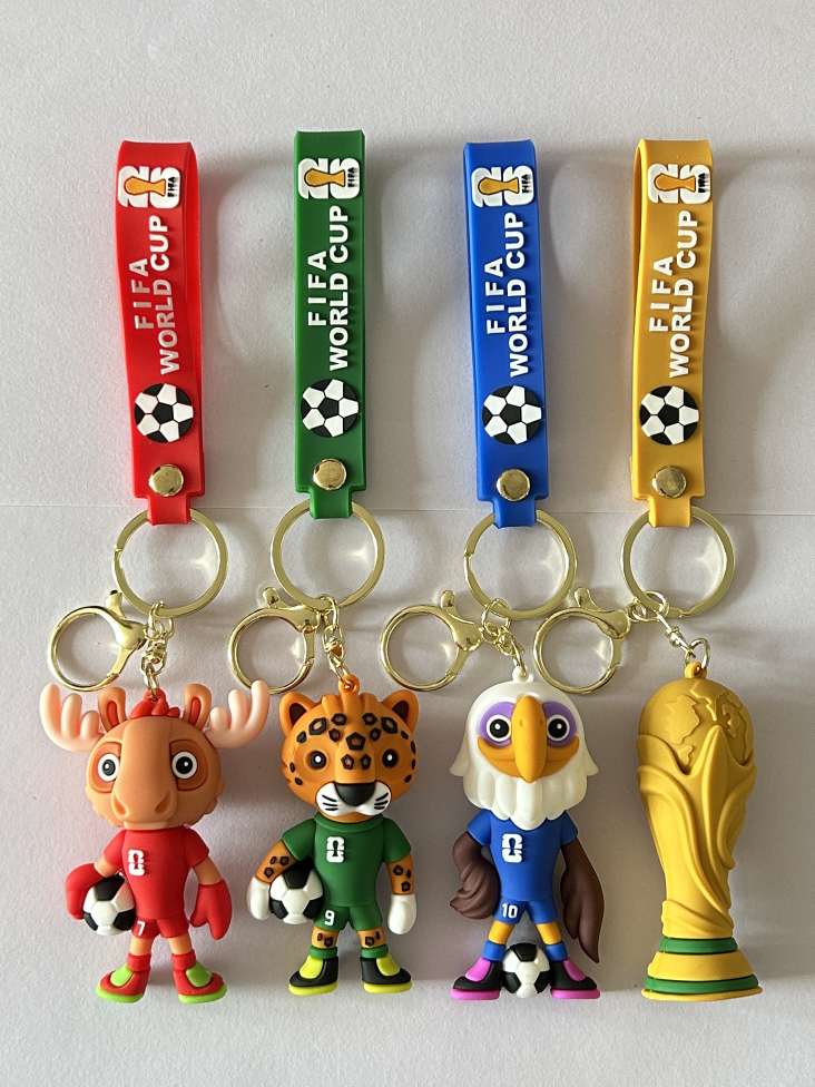Cross-border best-selling 2026 World Cup mascot keychains from the United States, Canada and Mexico detail image 2