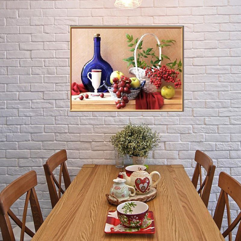 七彩晶瓷+手工晶钻 铝合金边框装裱 精美客厅 餐厅挂画系列装饰画