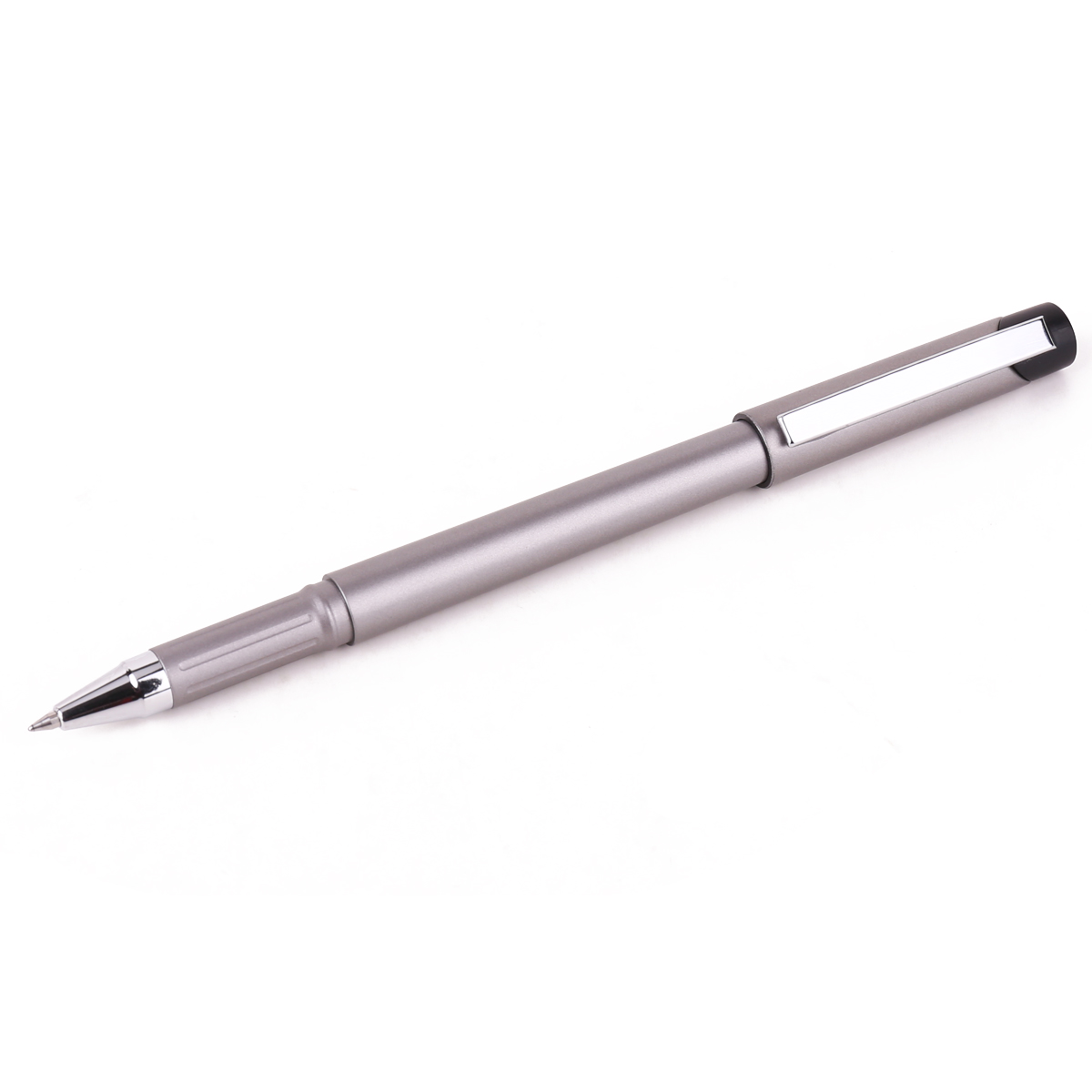 A large-capacity black ink business gel pen with a metal spray-painted pen barrel for students to practice problems Specification image